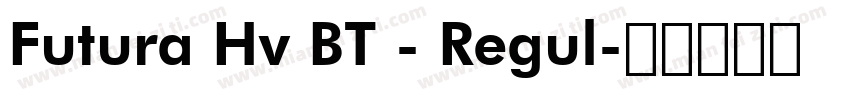 Futura Hv BT - Regul字体转换